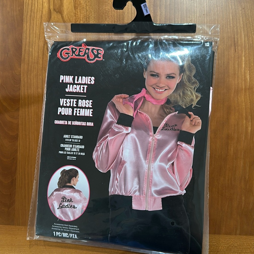 NEW NWT Halloween Grease Pink Lady Ladies jacket in adult standard size